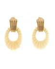 Eleanor Leftwich x Filigree Earrings Onyx & Carved Bone in 14k
