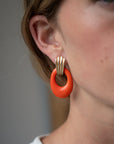 Eleanor Leftwich x Filigree Earrings Onyx & Spiny Oyster Shell in 14k