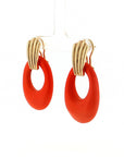Eleanor Leftwich x Filigree Earrings Onyx & Spiny Oyster Shell in 14k