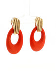 Eleanor Leftwich x Filigree Earrings Onyx & Spiny Oyster Shell in 14k