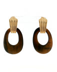 Eleanor Leftwich x Filigree Earrings Onyx & Tiger's Eye in 14k