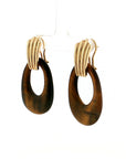 Eleanor Leftwich x Filigree Earrings Onyx & Tiger's Eye in 14k