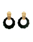 Eleanor Leftwich x Filigree Earrings Carved Jade & Green Aventurine in 14k