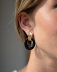 Eleanor Leftwich x Filigree Earrings Onyx & Carnelian in 14k