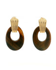 Eleanor Leftwich x Filigree Earrings Onyx & Tiger's Eye in 14k