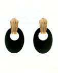 Eleanor Leftwich x Filigree Earrings Onyx & Tiger's Eye in 14k