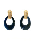 Eleanor Leftwich x Filigree Earrings Lapis & Tiger's Eye in 14k