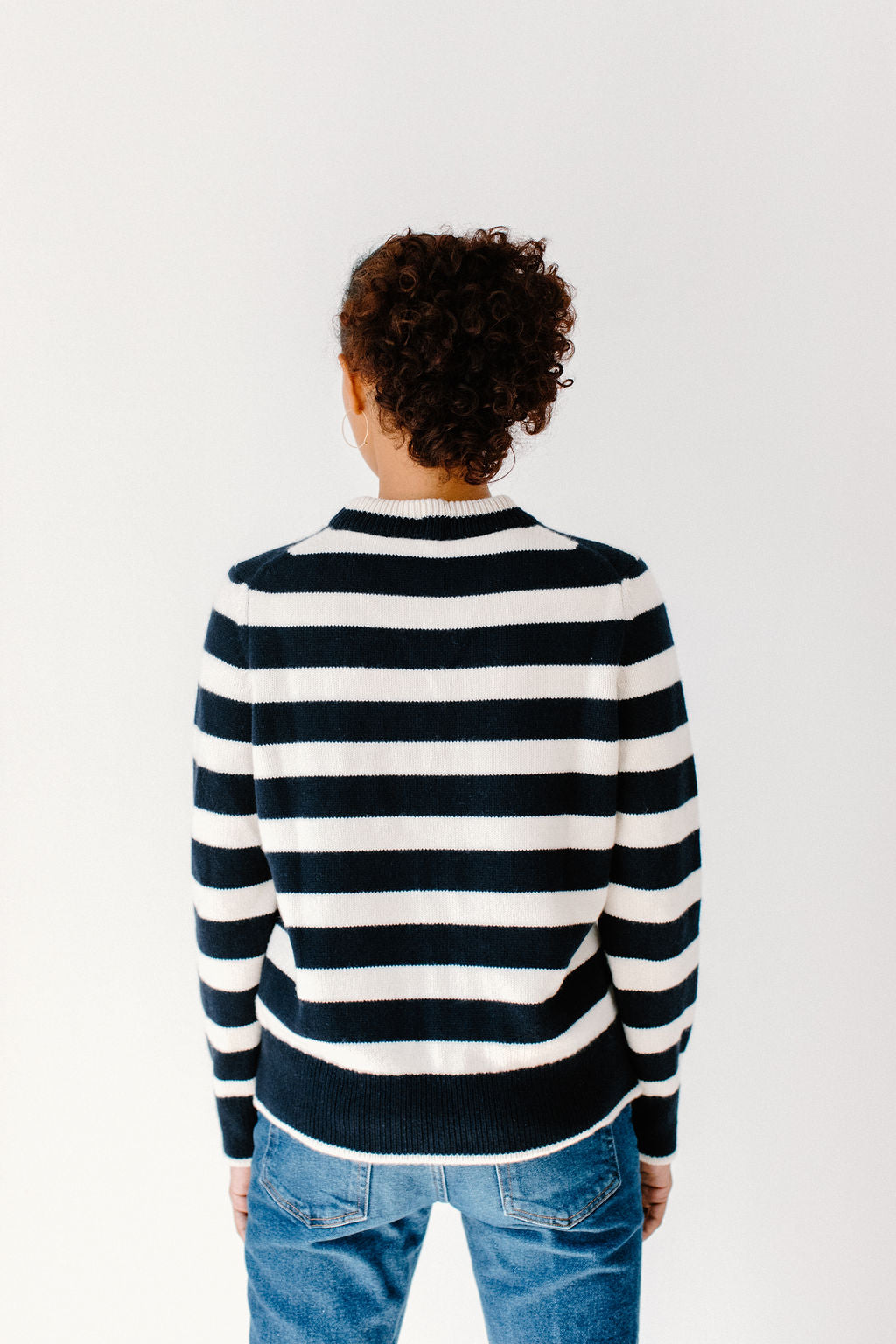 Classic Striped Cashmere Crew