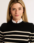 Striped Classic Cashmere Crew