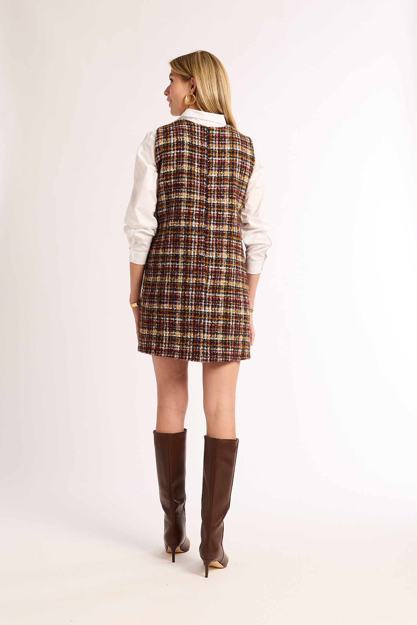 brown tweed dress Mini Harriet Dress – Eleanor Leftwich