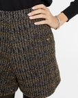 Archer Shorts in Black & Gold, close-up detail | Eleanor Leftwich