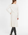 Crewneck with Slit in Domino Multi, back view | Eleanor Leftwich