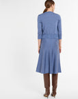 Cropped Cardigan in Delft Multi, back view | Eleanor Leftwich