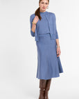 Cropped Cardigan in Delft Multi, front view | Eleanor Leftwich