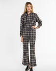 Diane Pants in Dark Grey Flannel, front view | Eleanor Leftwich