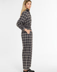 Diane Pants in Dark Grey Flannel, side view | Eleanor Leftwich