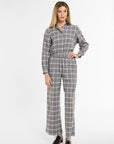 Diane Pants in Grey Flannel, front view | Eleanor Leftwich