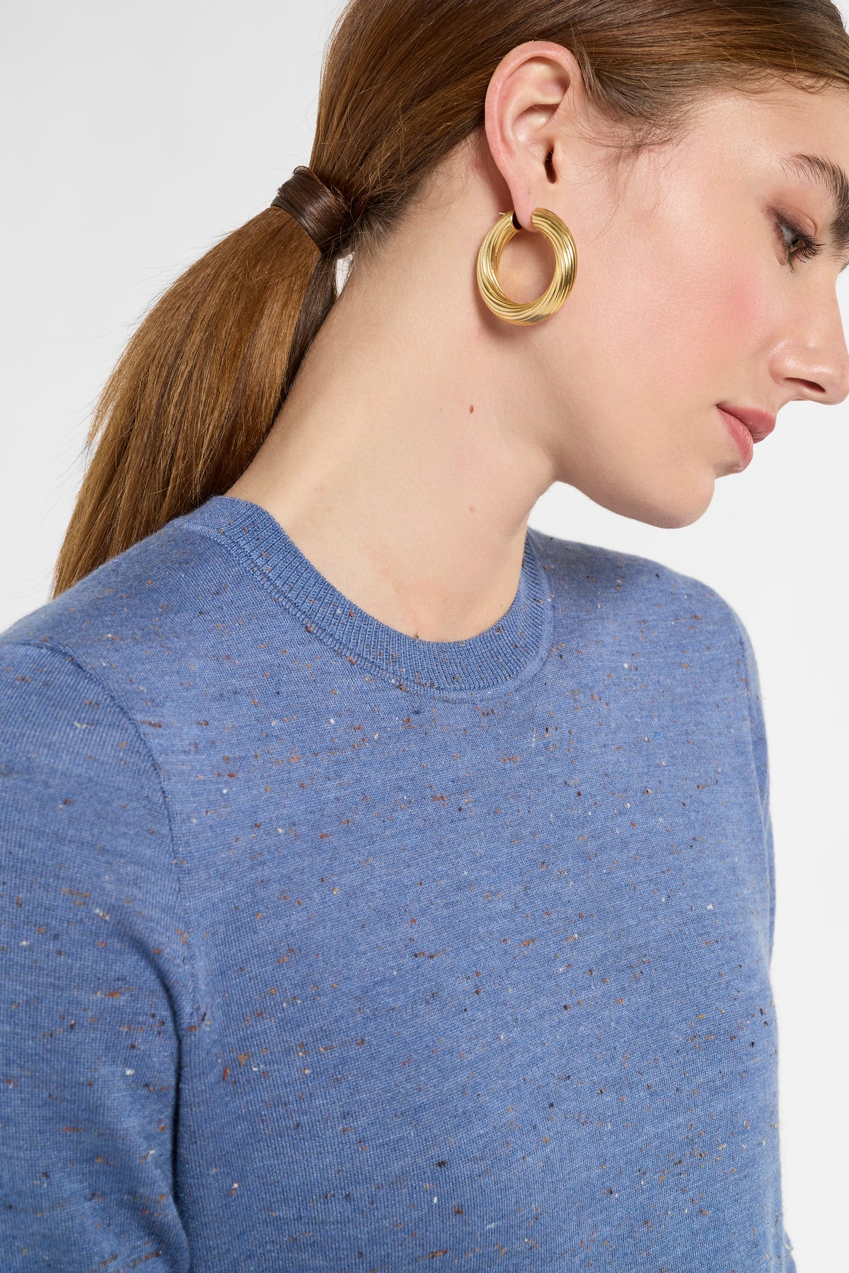 Easy Fit Dress in Delft Multi, close-up detail | Eleanor Leftwich