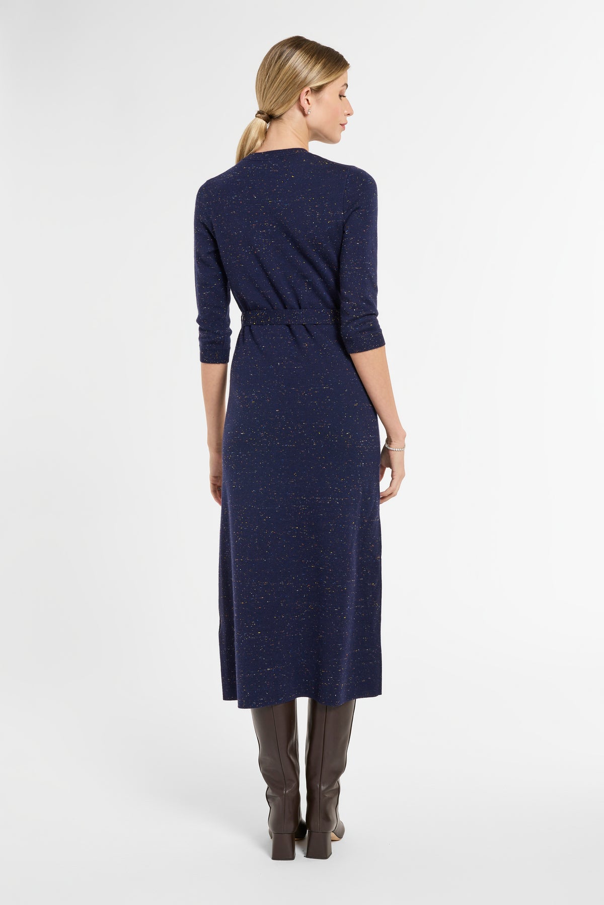 Easy Fit Dress in Midnight Multi, back view | Eleanor Leftwich
