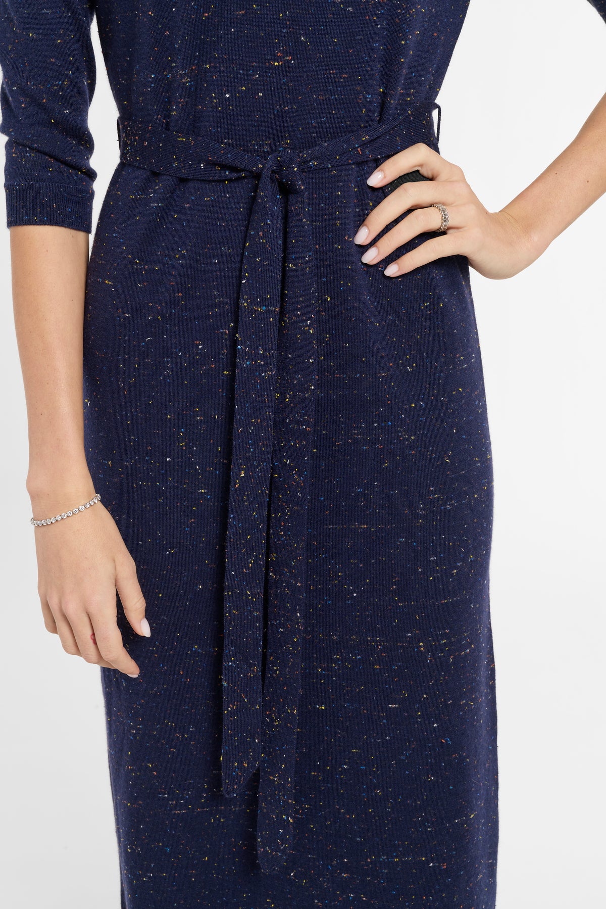 Easy Fit Dress in Midnight Multi, close-up detail | Eleanor Leftwich