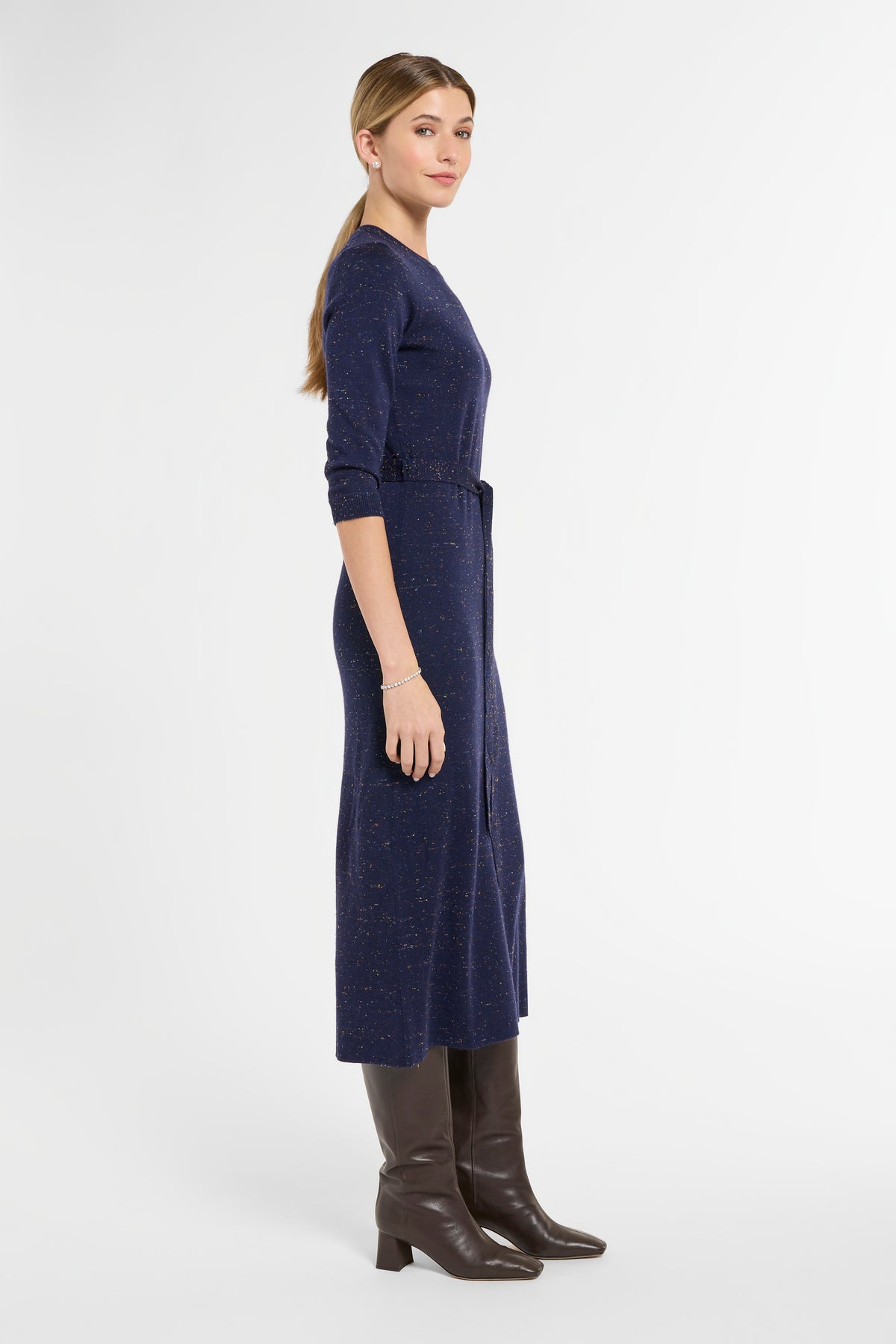 Easy Fit Dress in Midnight Multi, side view | Eleanor Leftwich