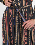 Eleanor Shirt Dress in Chain Print, close-up detail | Eleanor Leftwich