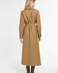 Eleanor Shirt Dress in Cognac Virgin Wool, back view | Eleanor Leftwich