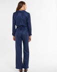 Ellis Pants in Navy Cashmere Silk, back view | Eleanor Leftwich