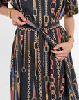 Michele Dress in Chain Print, close-up detail | Eleanor Leftwich