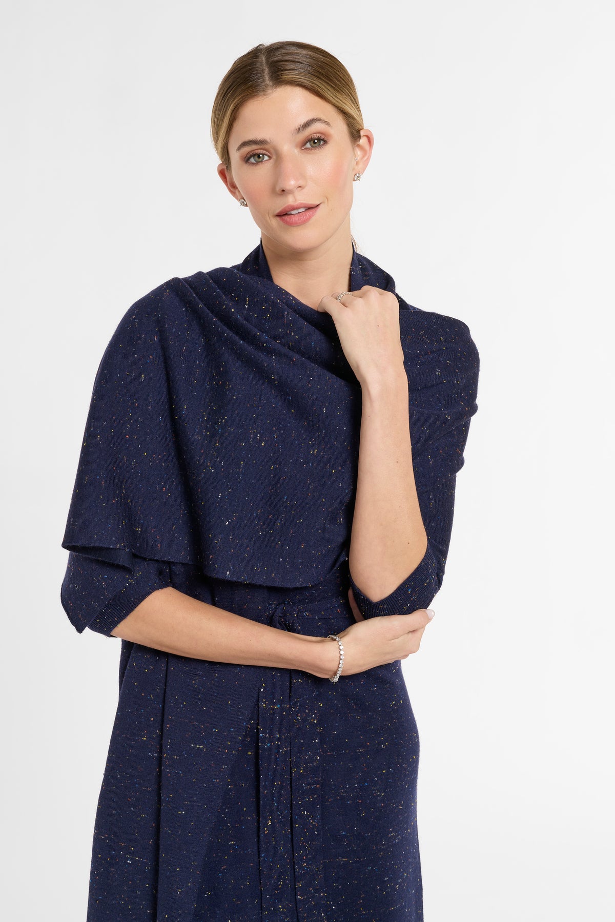 Wrap in Midnight Multi, product view | Eleanor Leftwich