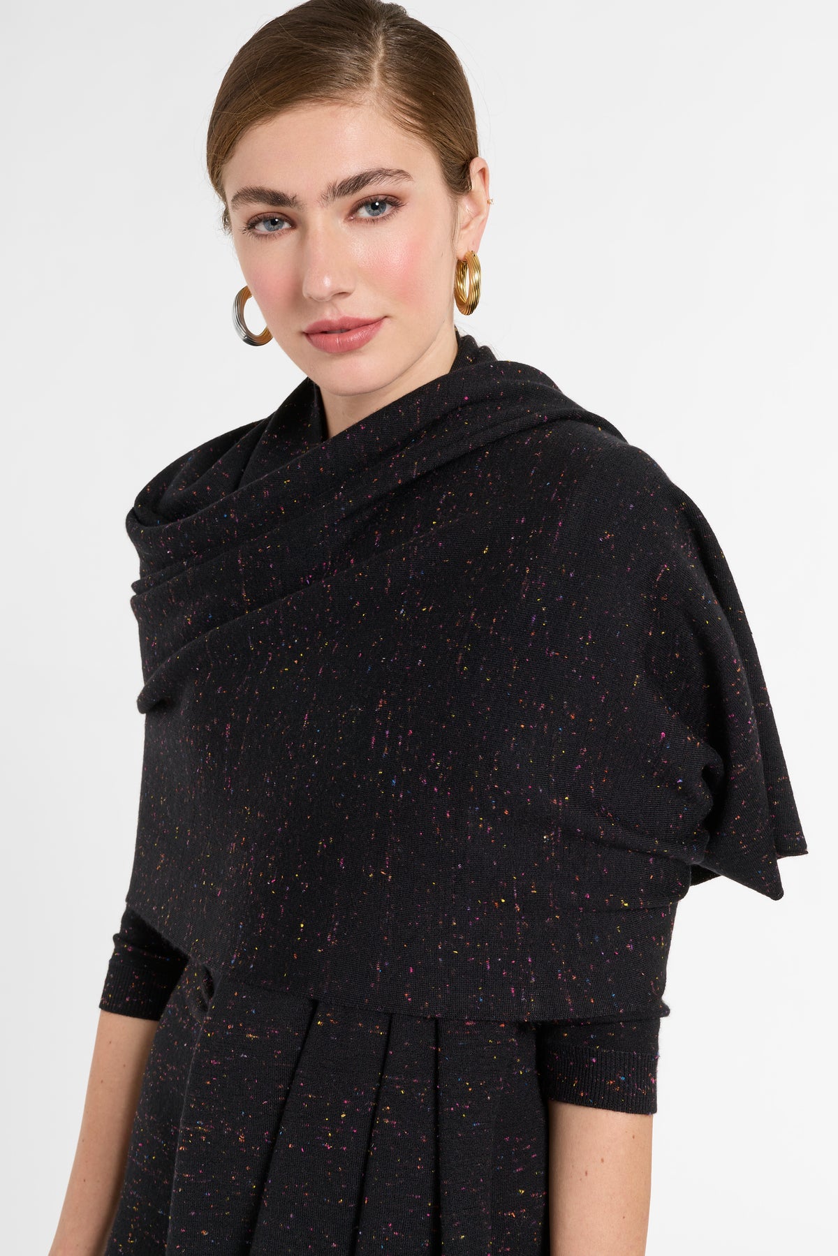 Wrap in Onyx Multi, side view | Eleanor Leftwich