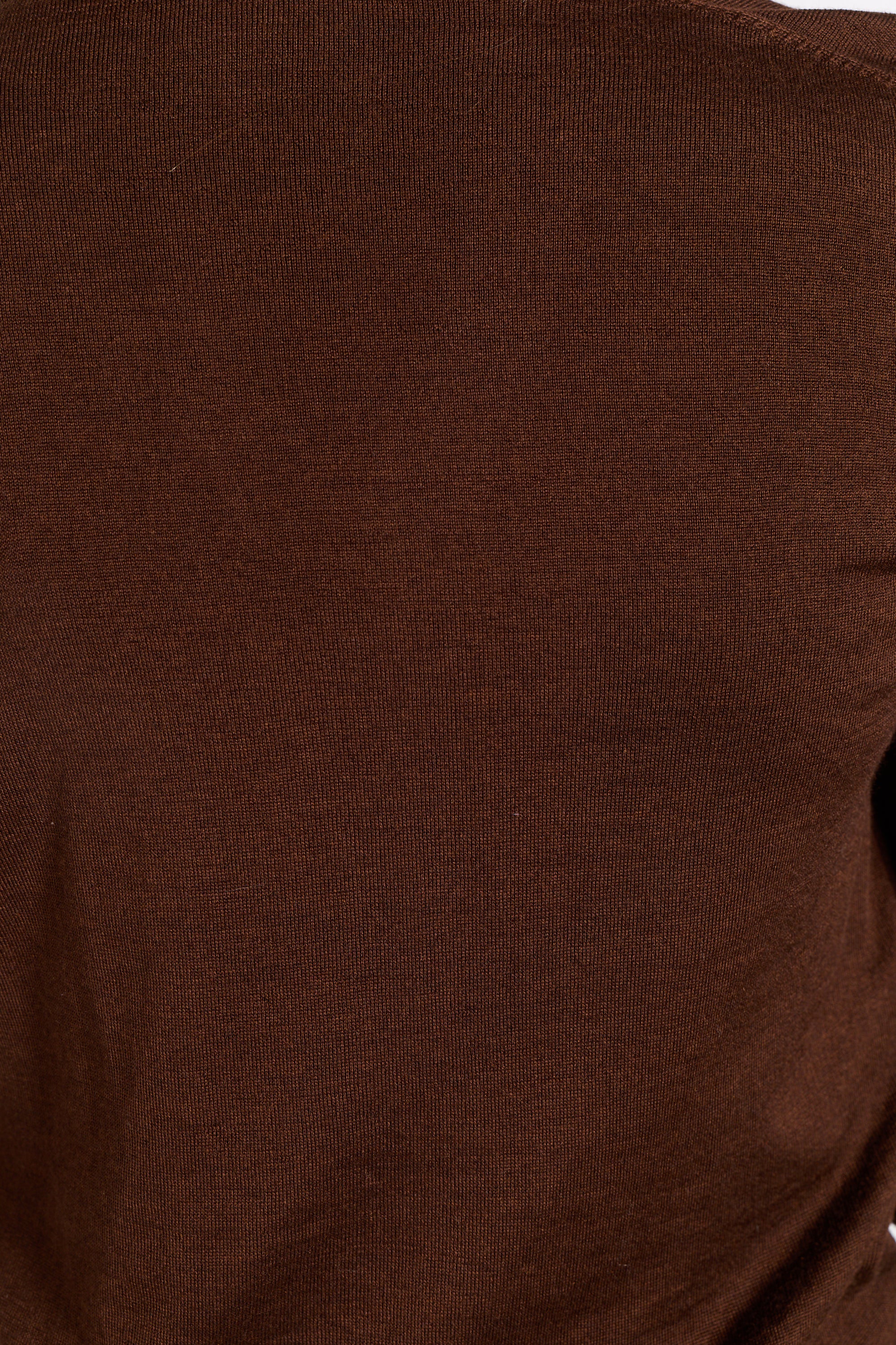 Close up of chocolate brown cashmere fabric