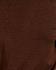 Close up of chocolate brown cashmere fabric