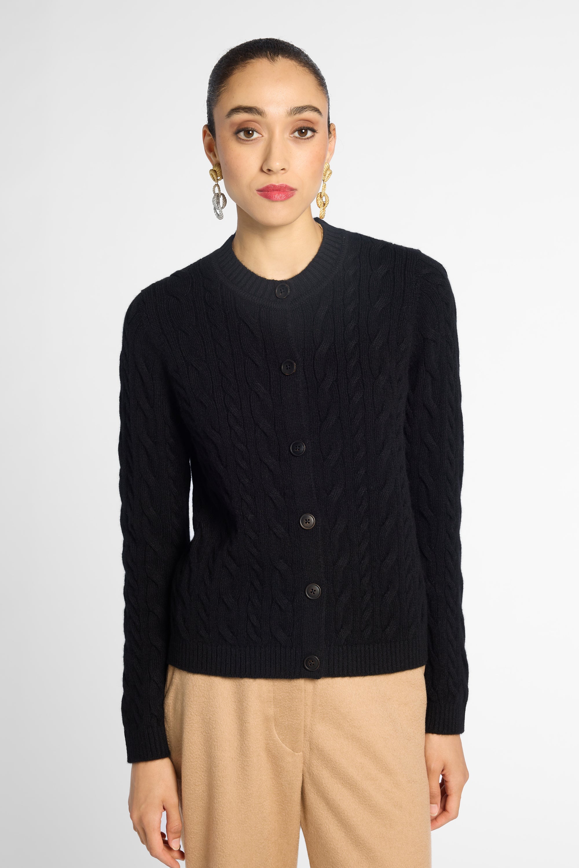 Cashmere Cable Knit Cardigan