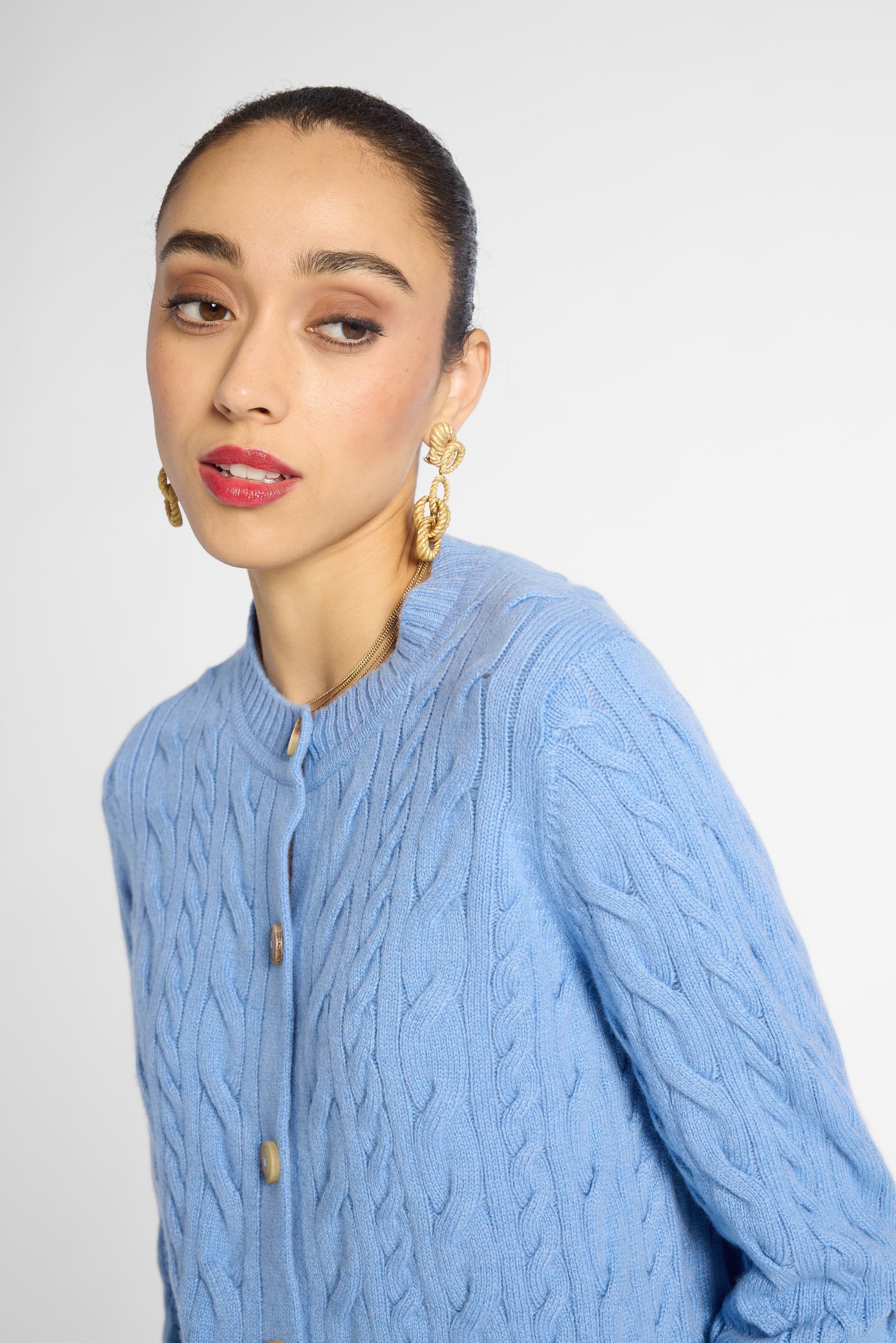 Cashmere Cable Knit Cardigan