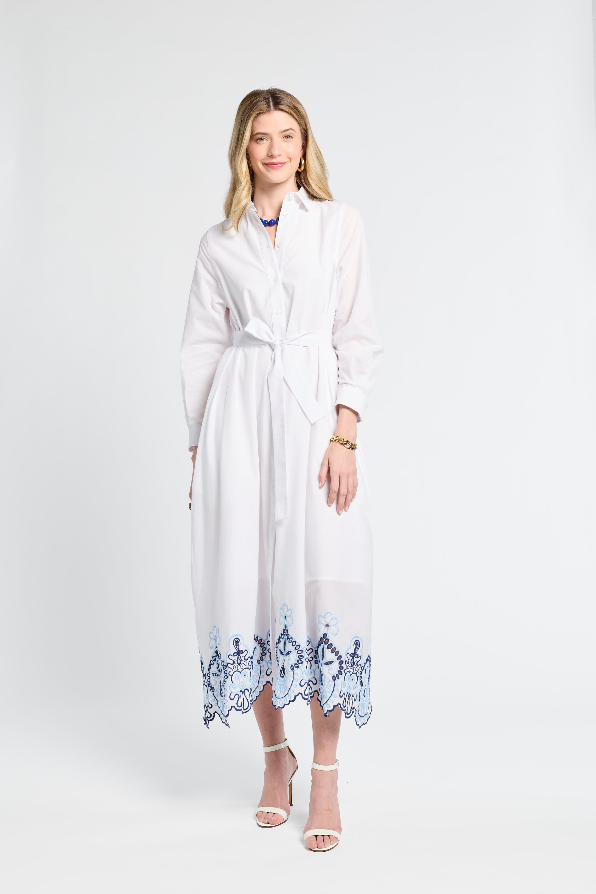 Eleanor Shirt Dress Harbor Scallop / M / Pre-order Summer: Expected to ship in July