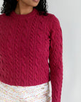 Cashmere Cable Knit Crew
