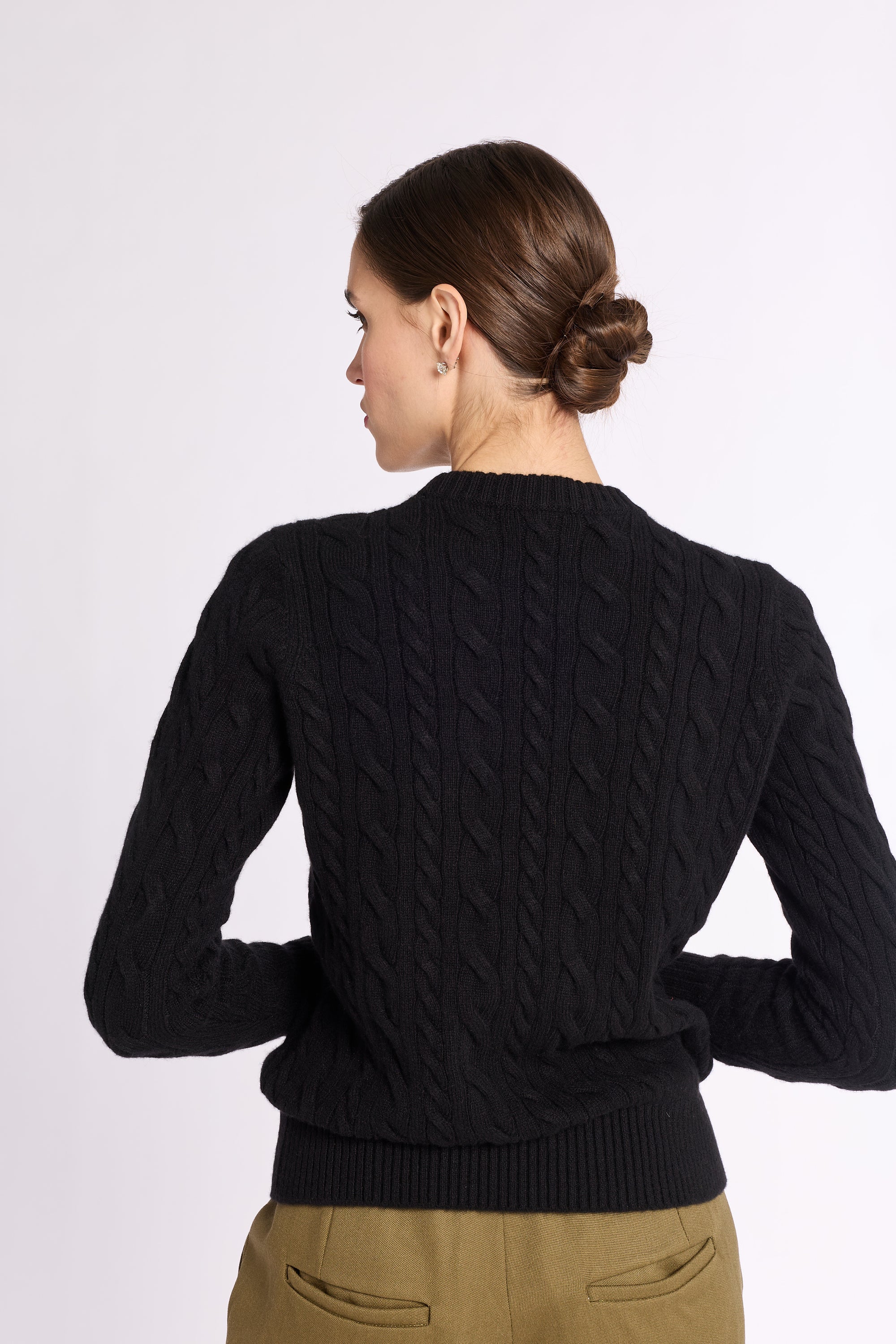 Cashmere Cable Knit Crew
