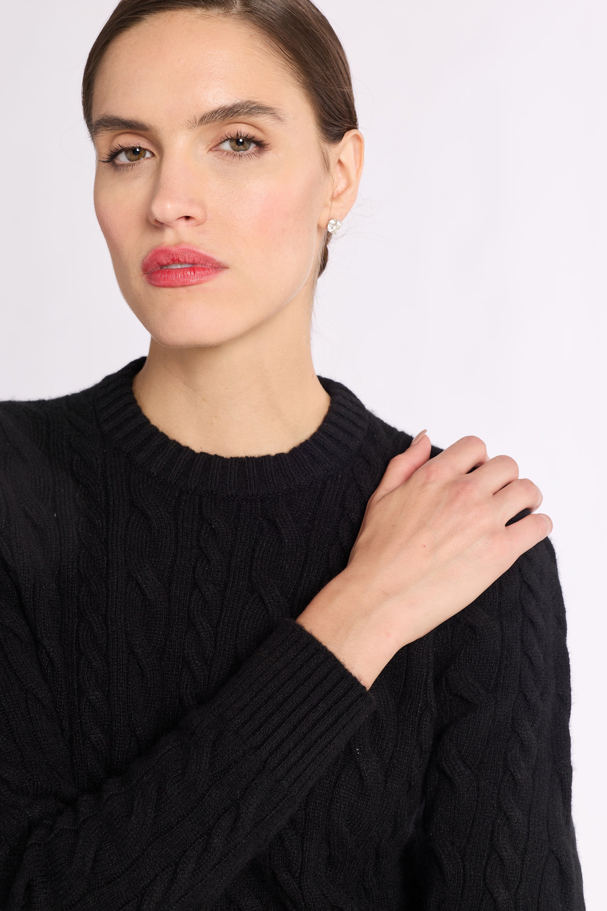 Cashmere Cable Knit Crew