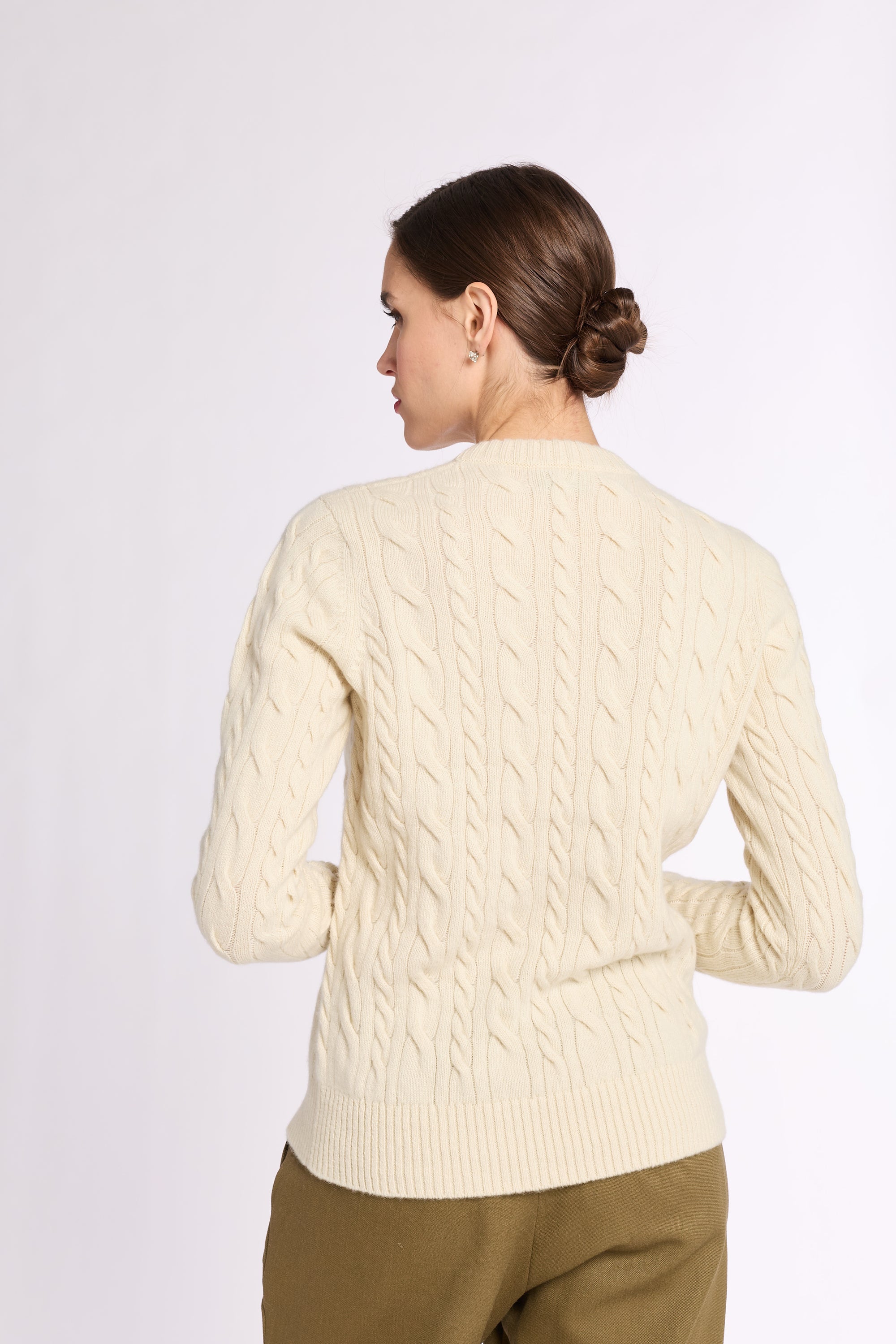Cashmere Cable Knit Crew