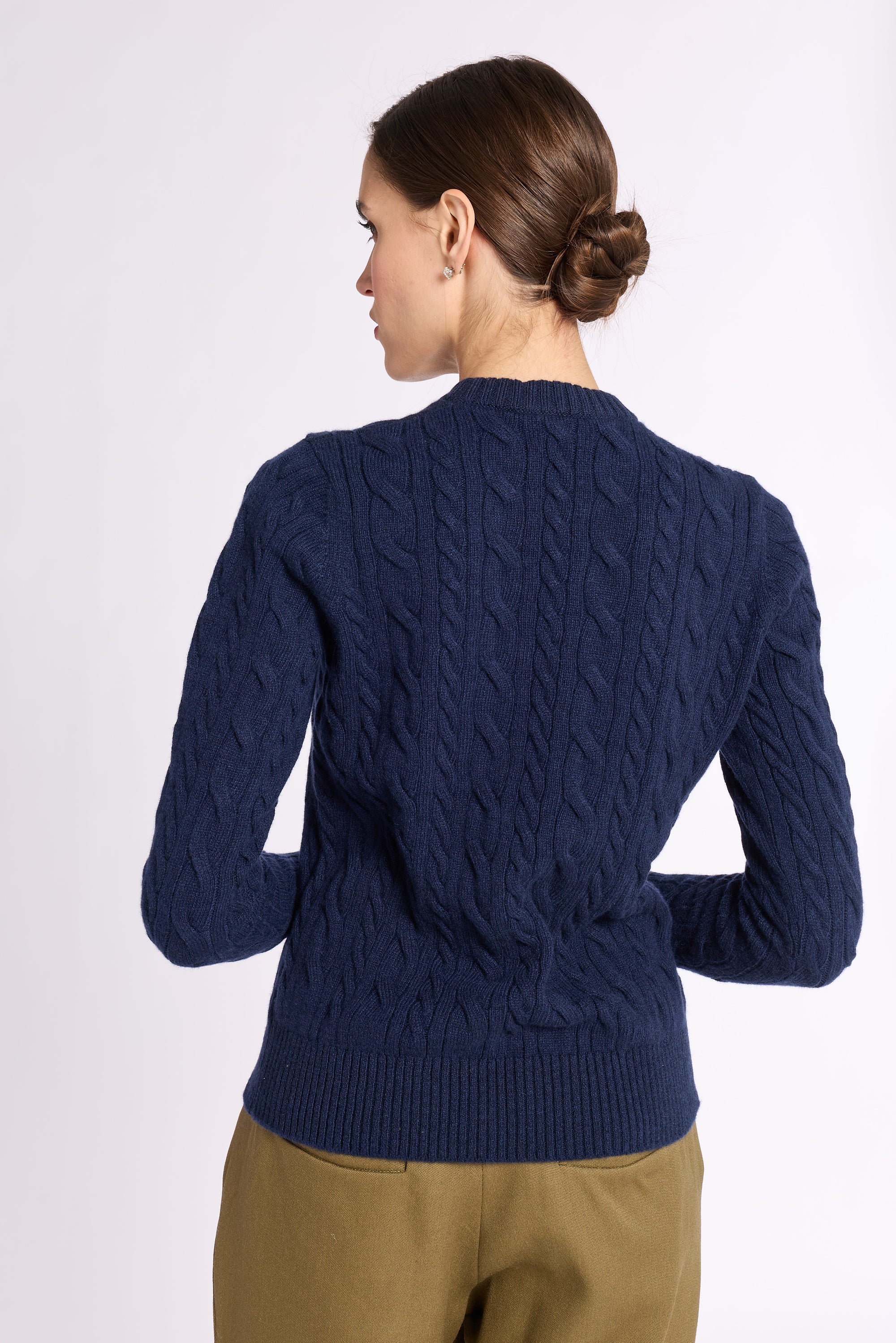 Cashmere Cable Knit Crew