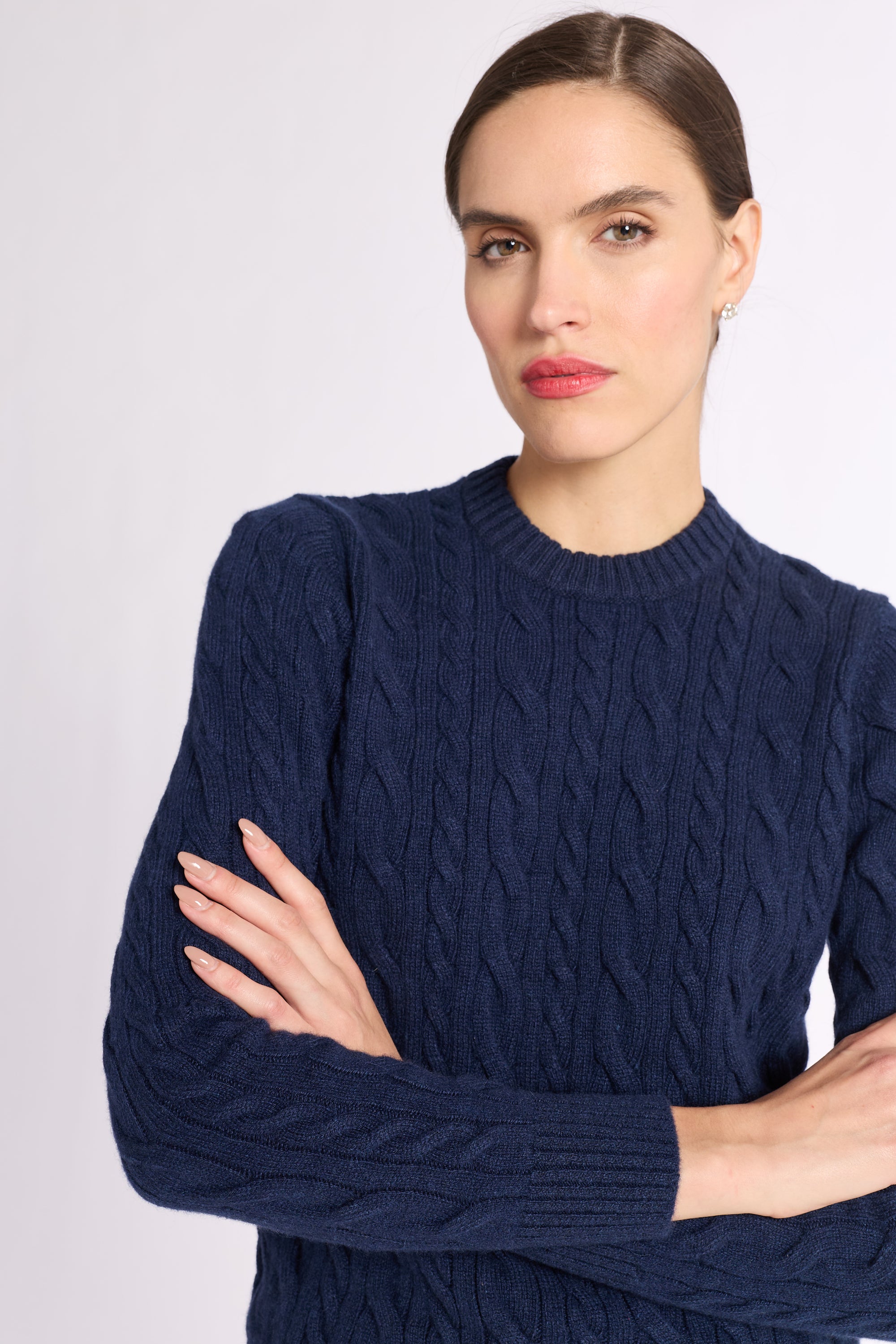 Cashmere Cable Knit Crew