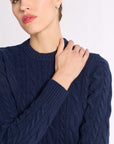 Cashmere Cable Knit Crew