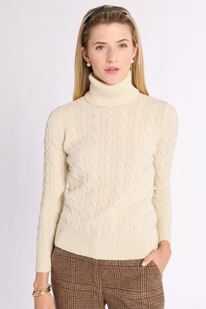 epine Éé high neck big border knit ivory ビッグシルエットが可愛い❤︎♡Éé high neck big border knit