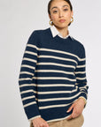 Striped Classic Cashmere Crew