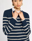 Striped Classic Cashmere Crew