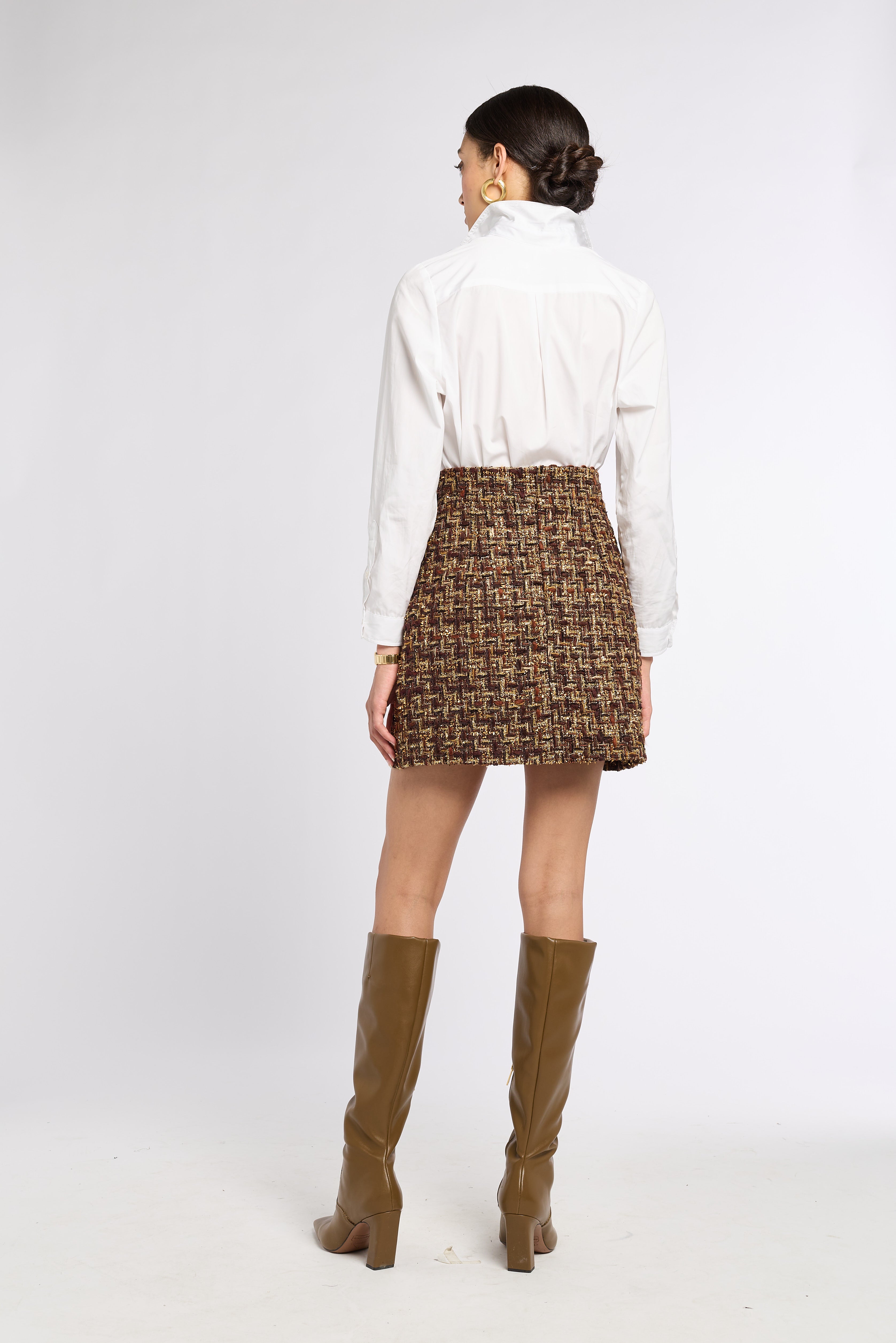 Light shaggy check mini skirt エムエメ Meg Mini Skirt – Eleanor Leftwich