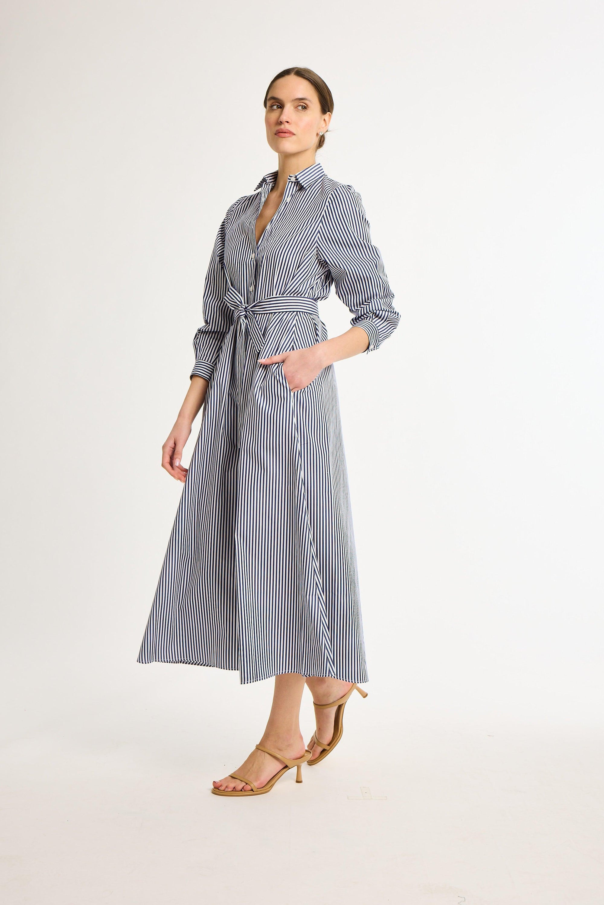 the eleanora long sleeve maxi shirt dress Eleanora Long-Sleeve Maxi Shirtdress