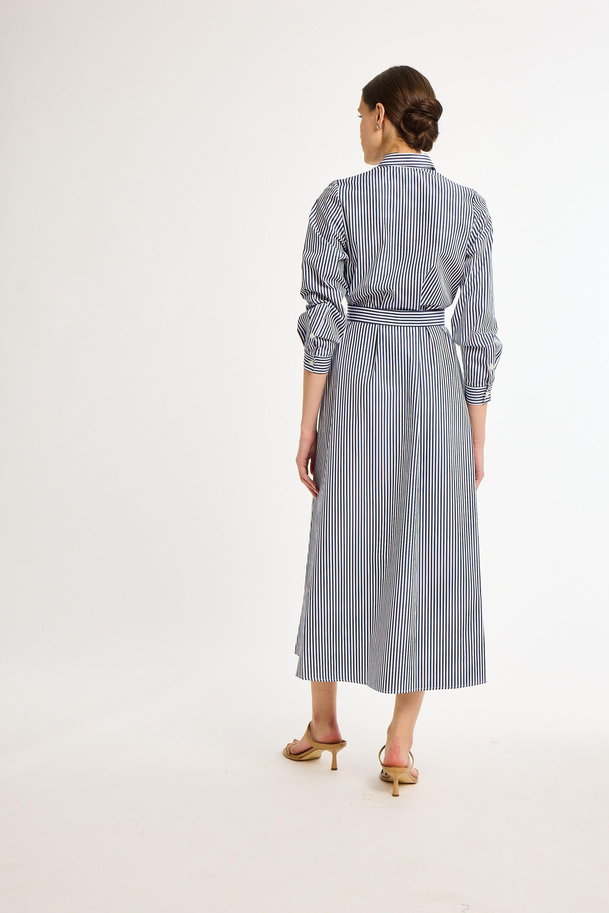 Eleanor Shirt Dress Navy Stripe / 2XL Eleanor Shirt Dress Navy Stripe / 2XL
