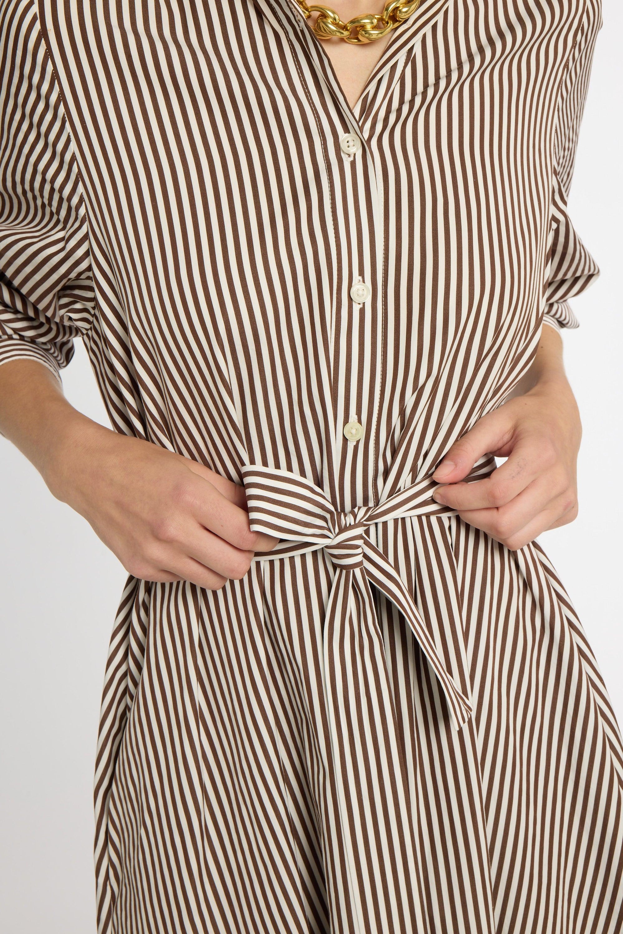 eleanor leftwich shirt dress Eleanor Shirt Dress XXS / Espresso Herringbone